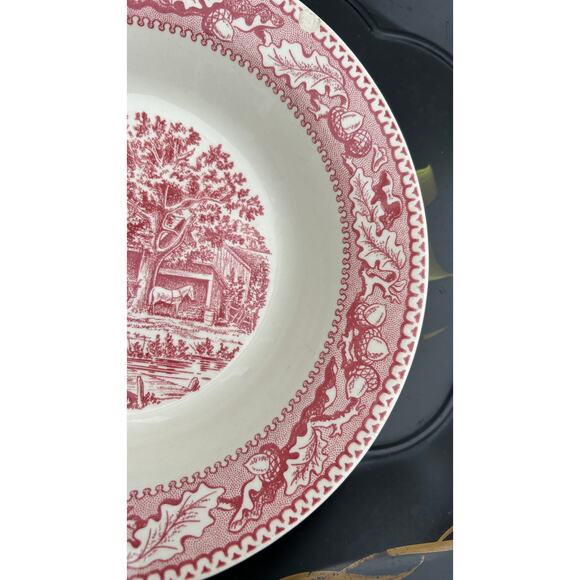 Set of 2 Soup Bowls Memory Lane Pink and White Gift Royal China USA - Picture 8 of 9